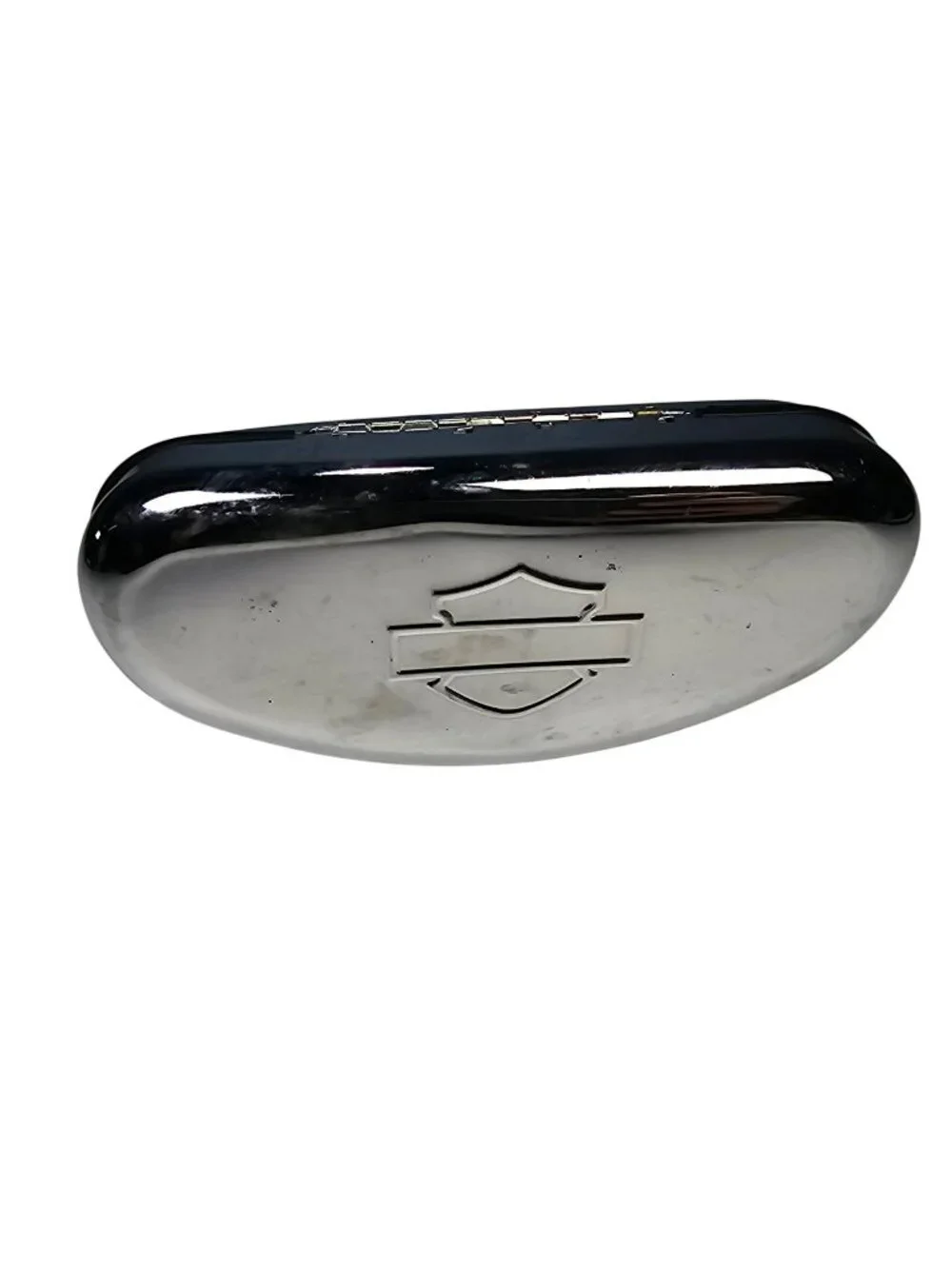Harley-Davidson Chrome Clamshell Sun Glasses Case with Embossed Logo